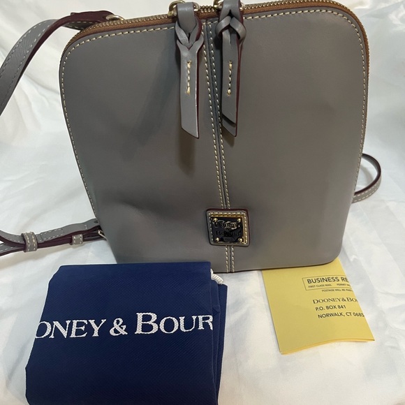 Dooney & Bourke Handbags - Dooney & Bourke Gray Leather Crossbody New without tags